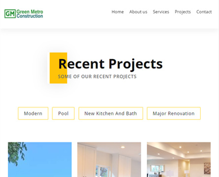 construction website creation